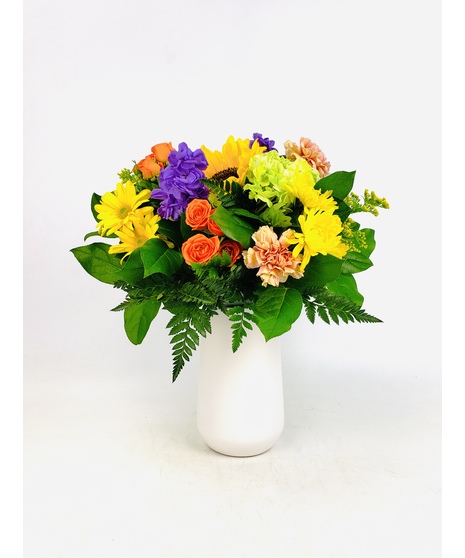 Rich in texture and color, each one of these farm fresh bouquets are unique with the vast variety of flowers available. 