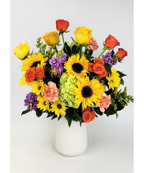 Rich in texture and color, each one of these farm fresh bouquets are unique with the vast variety of flowers available. 